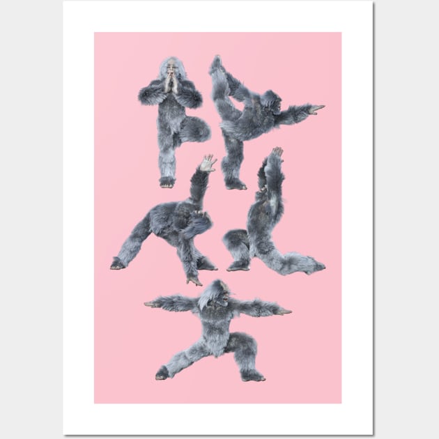 Yeti Yoga Wall Art by vonHobo